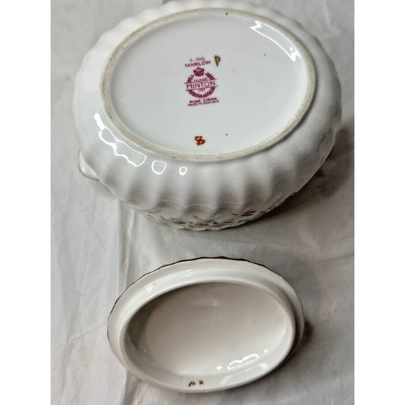 Minton Marlow China Bowl Lid S 309 Wreath Backstamp Replacement Mothers Day Gift - Picture 3 of 9